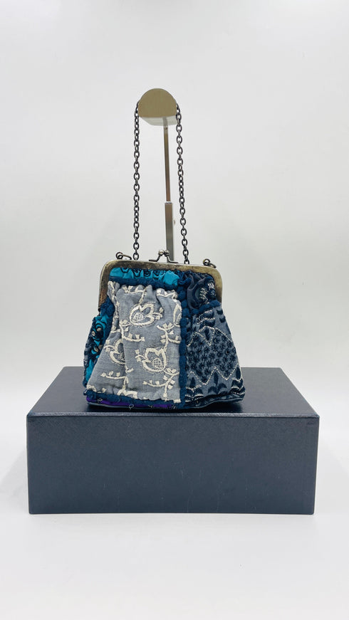 Borsa small pelle e cotone