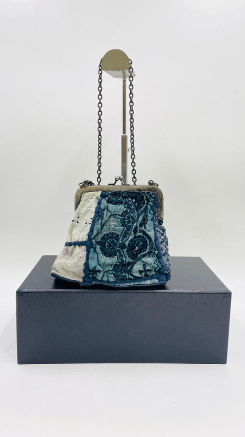 Borsa small pelle e cotone