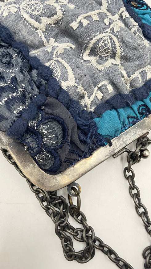 Borsa small pelle e cotone