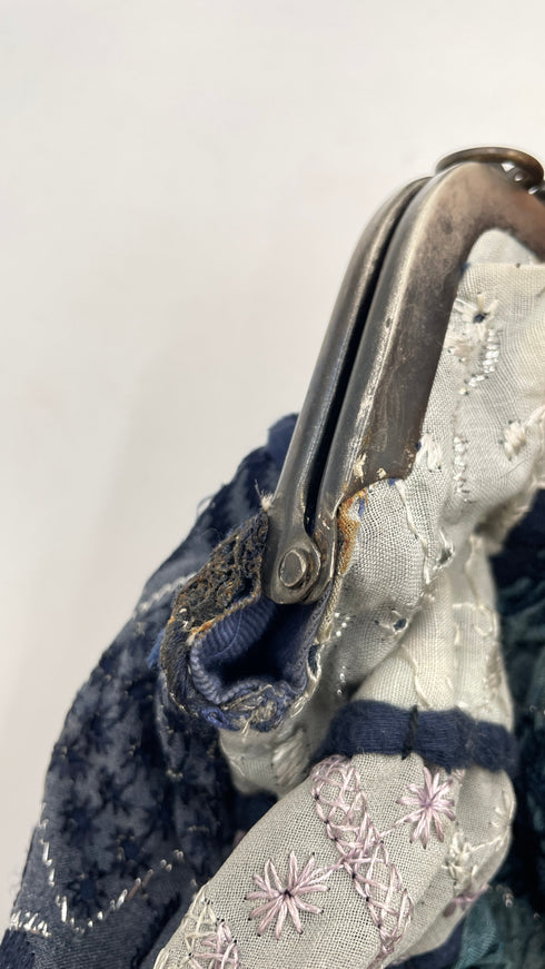 Borsa small pelle e cotone