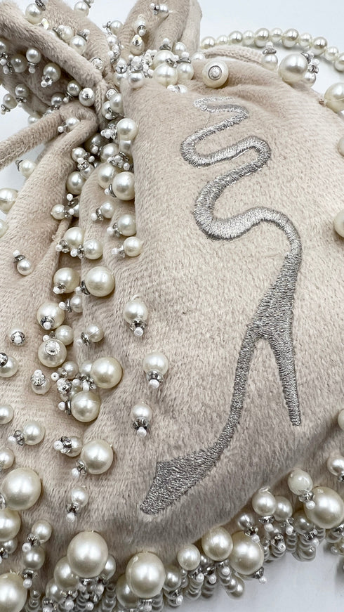 Pochette perline e strass