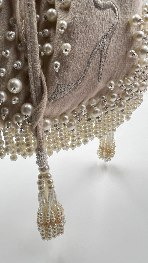 Pochette perline e strass