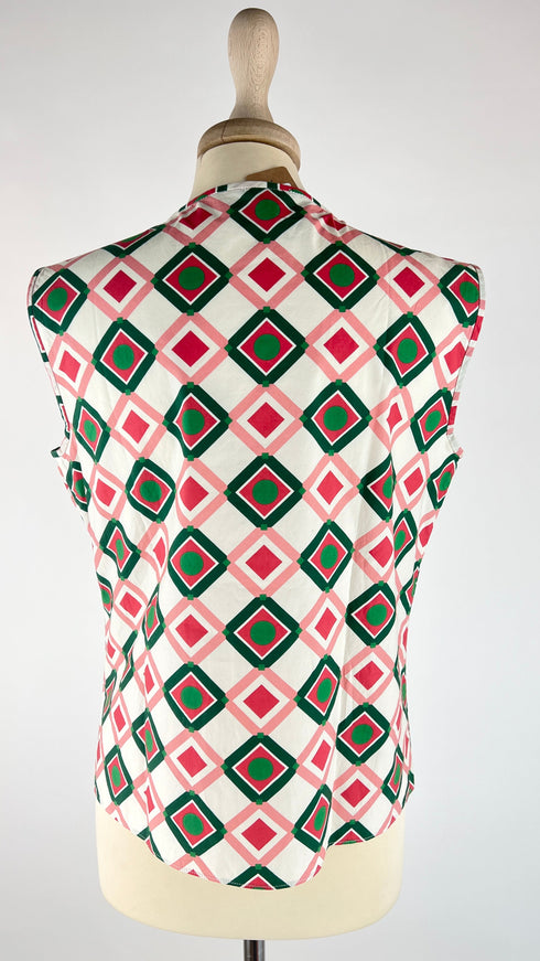 Camicia smanicata geometrica