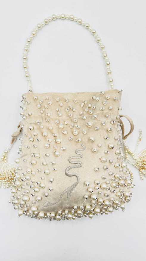 Pochette perline e strass