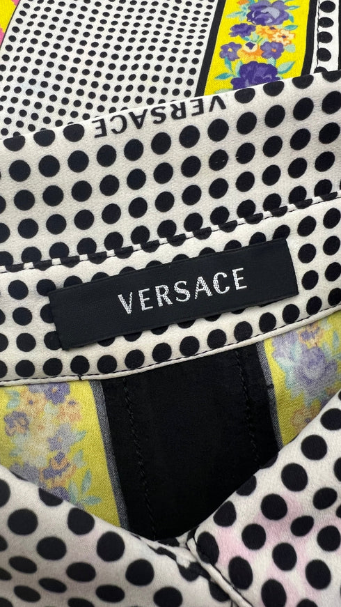 Camicia smanicata pois e fiori