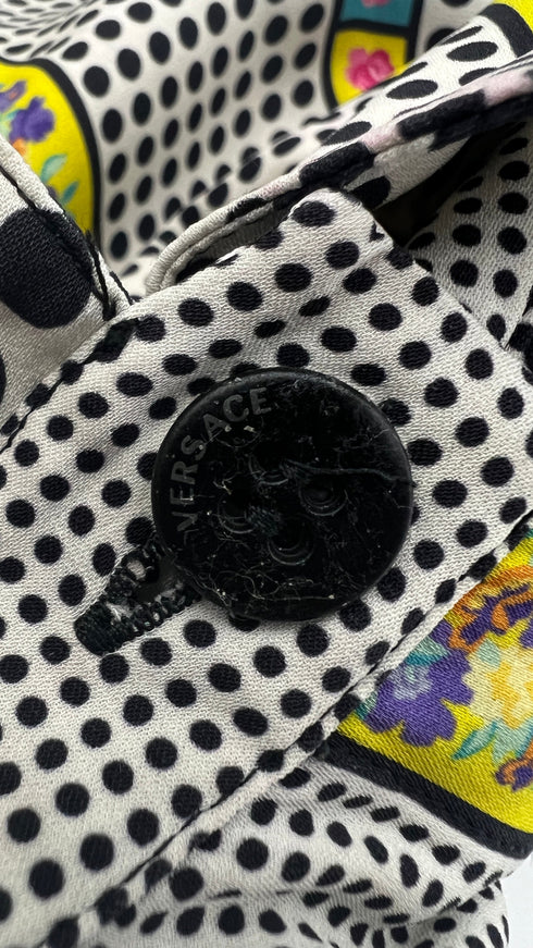 Camicia smanicata pois e fiori