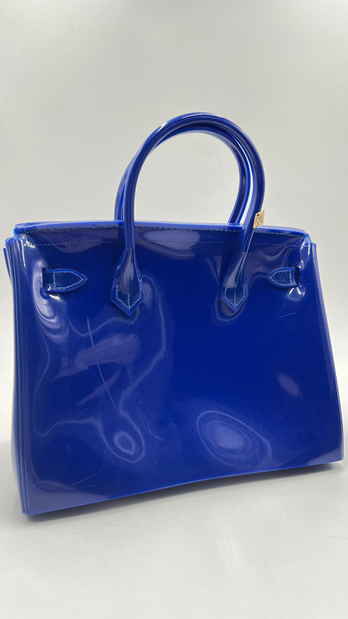 Borsa blu in gomma