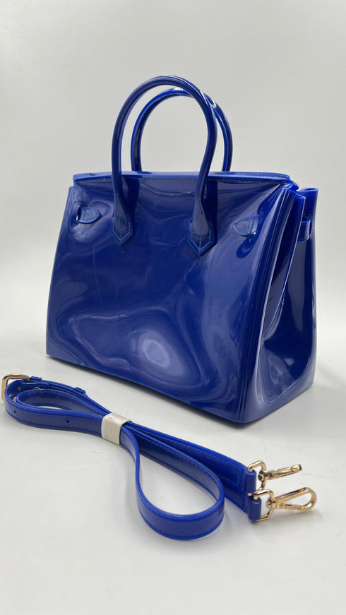 Borsa blu in gomma