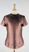 T-shirt rosa metallizzata