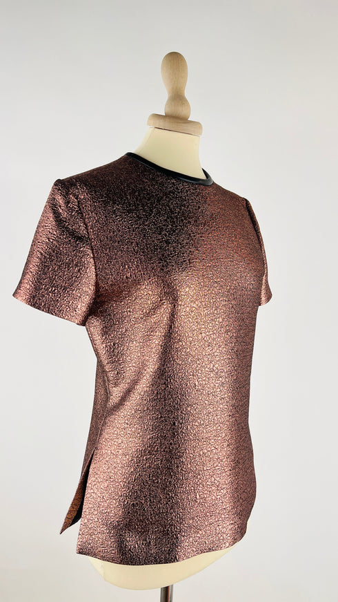 T-shirt rosa metallizzata