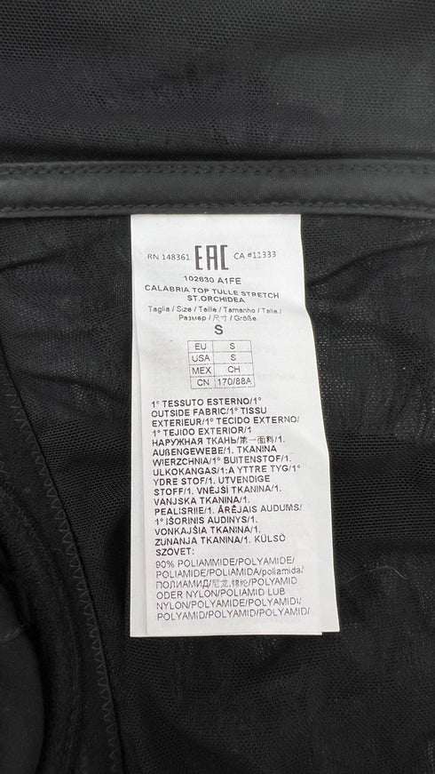 Top arricciato stampato