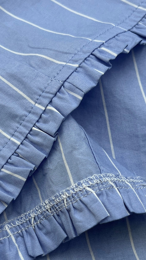 Smanicato a righe in cotone