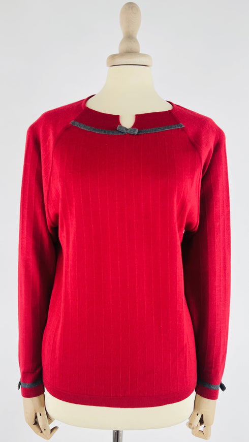 Maglia girocollo fiocchi