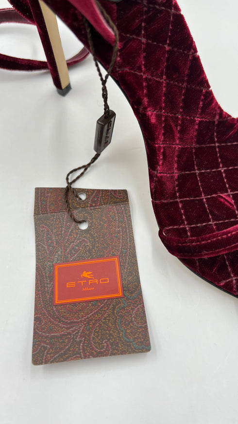 Sandalo in velluto N.37