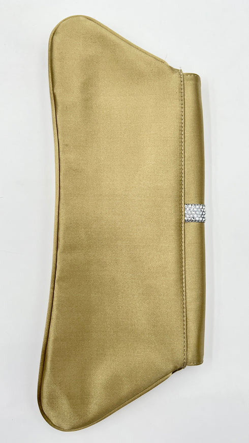 Clutch in raso con strass