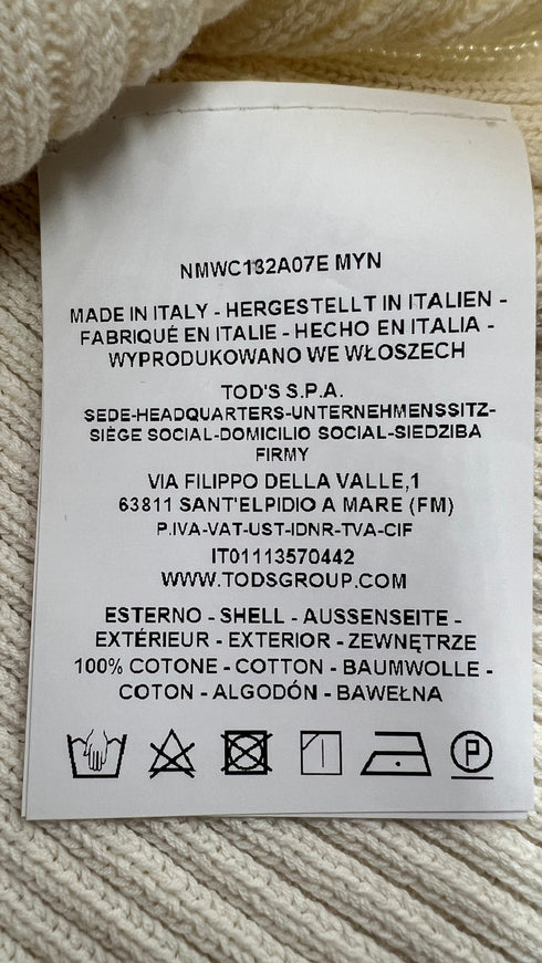 Top a costine bianco