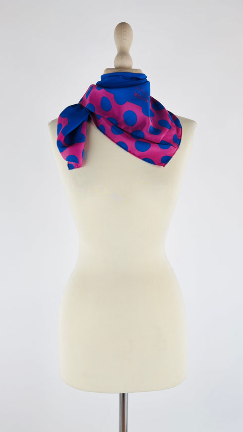 Foulard in seta a pois