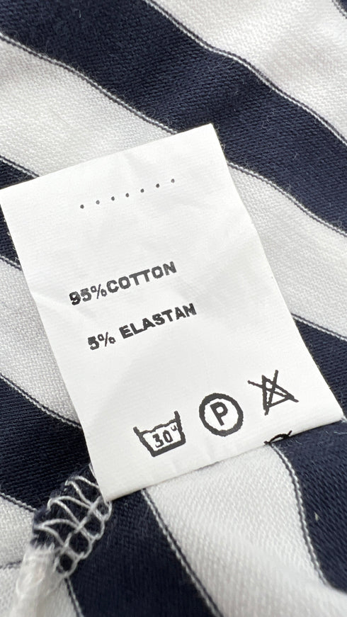 T-shirt a righe ricamo coccinella