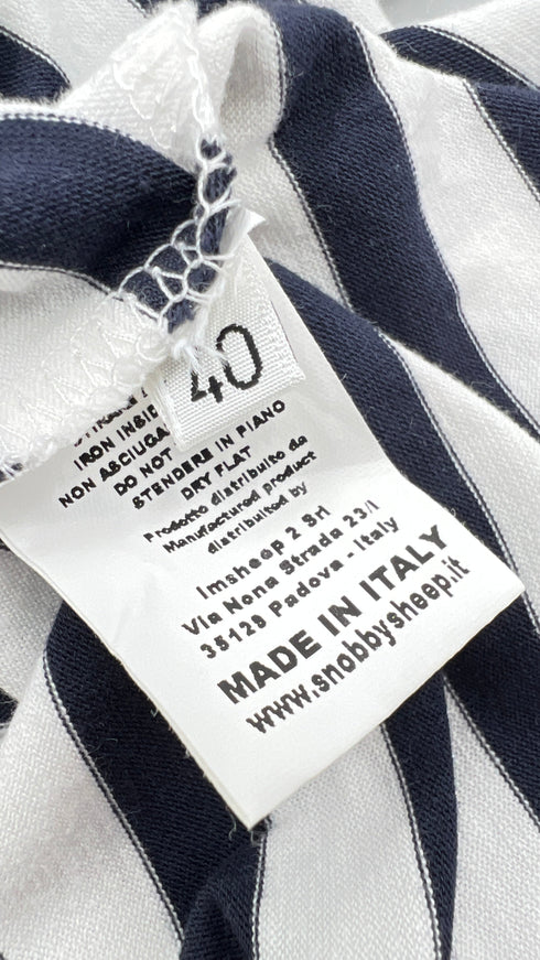 T-shirt a righe ricamo coccinella