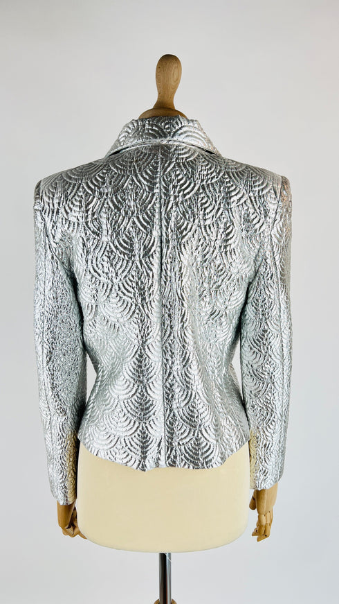 Giacca tessuto argentato