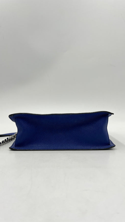 Borsa saffiano blu