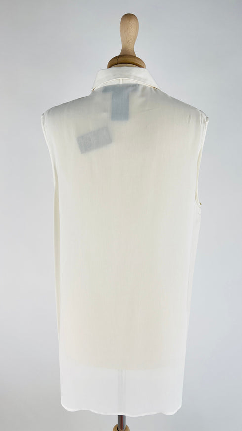 Camicia smanicata bianca