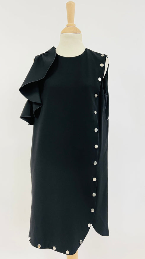 Abito midi bottoni decoro