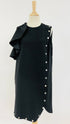 Abito midi bottoni decoro