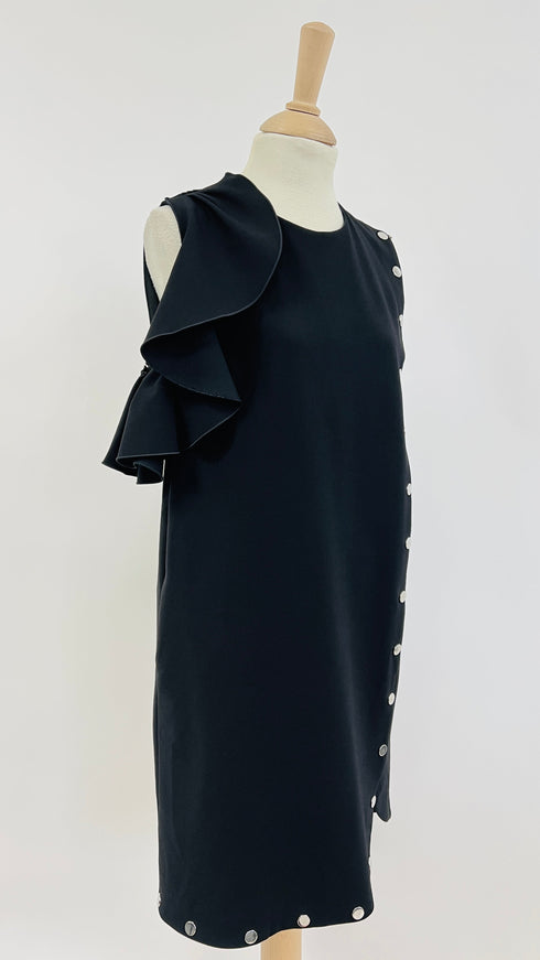 Abito midi bottoni decoro