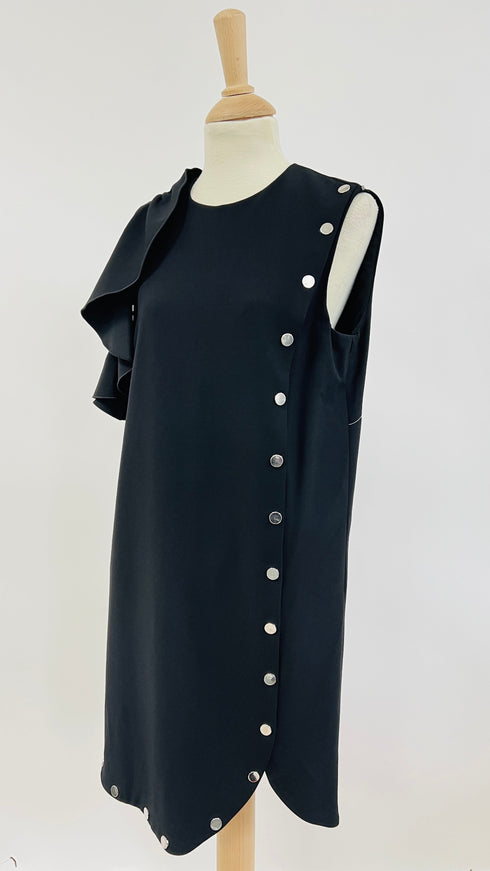 Abito midi bottoni decoro