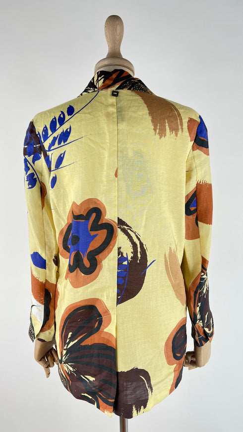 Blazer a fiori con cartellino