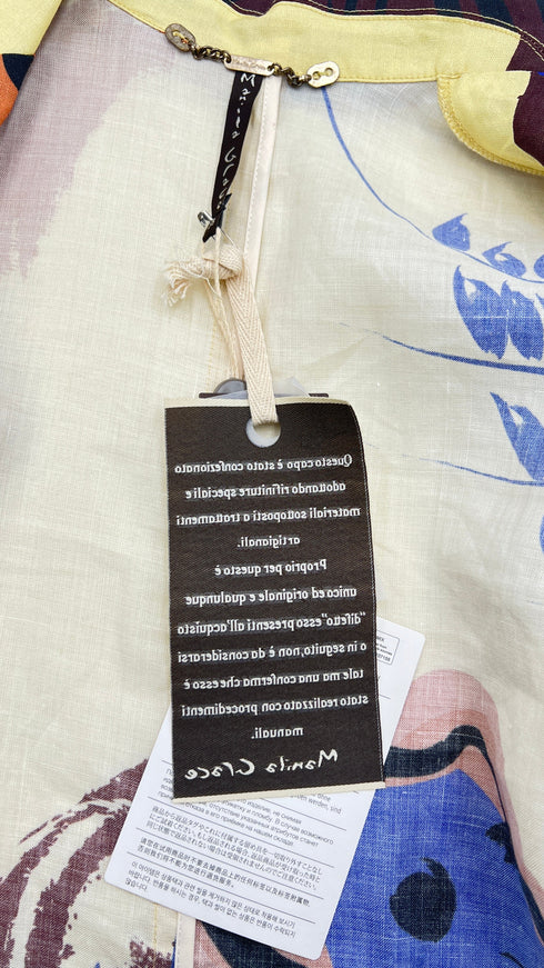 Blazer a fiori con cartellino