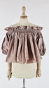 Blusa off-the-shoulder taffetà di seta