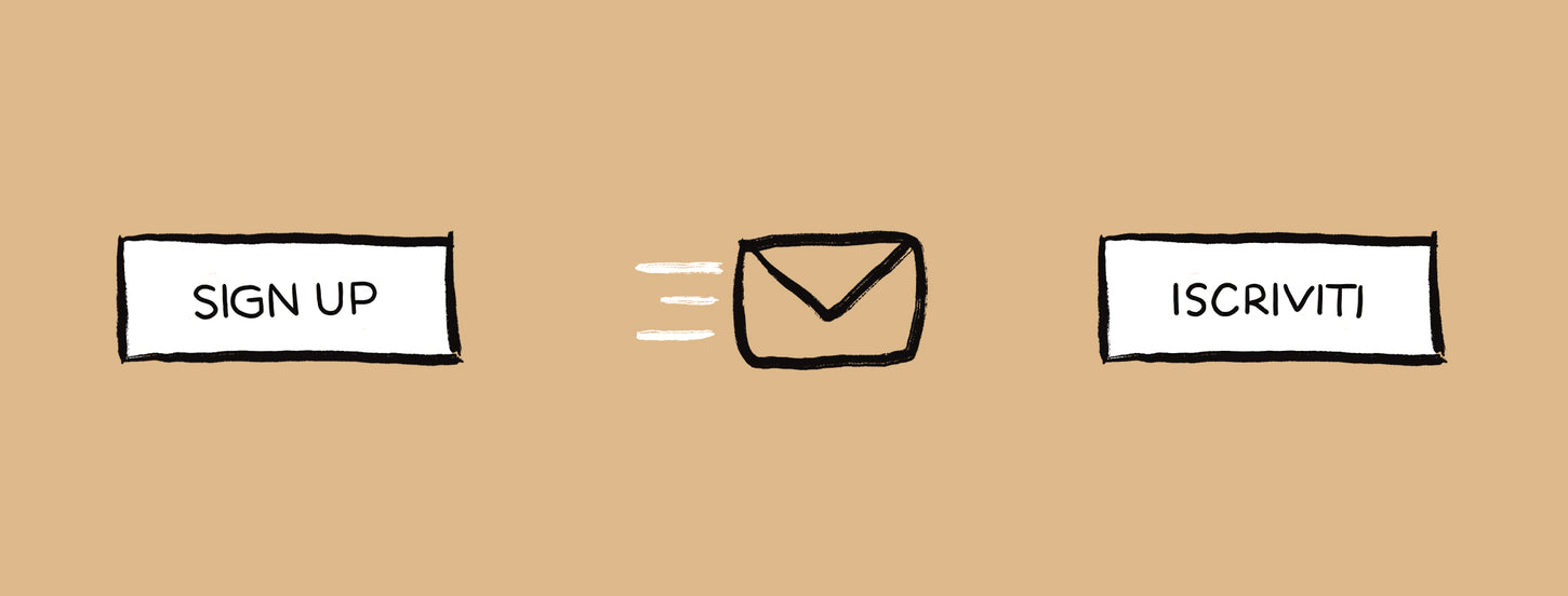 grafica per l'iscrizione alla news letter sopra alla sezione con il modulo compilabile
