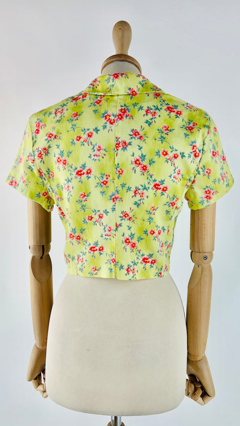 Camicia cropped floreale