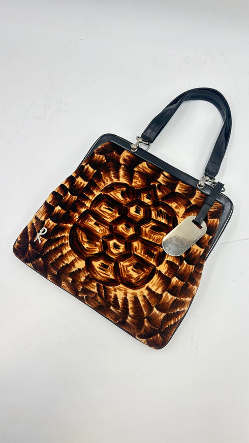 Borsa a mano in velluto