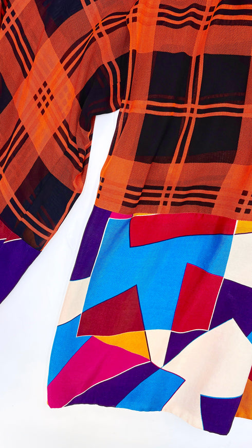 Abito midi multi-stampa