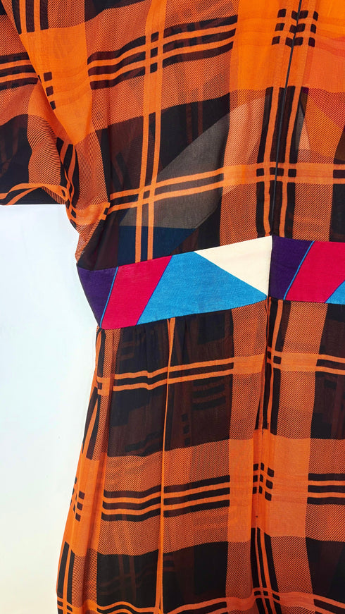 Abito midi multi-stampa