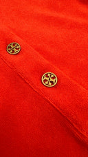 Polo in spugna arancione Tory Burch