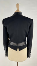 Giacca corta inserti pelle Givenchy