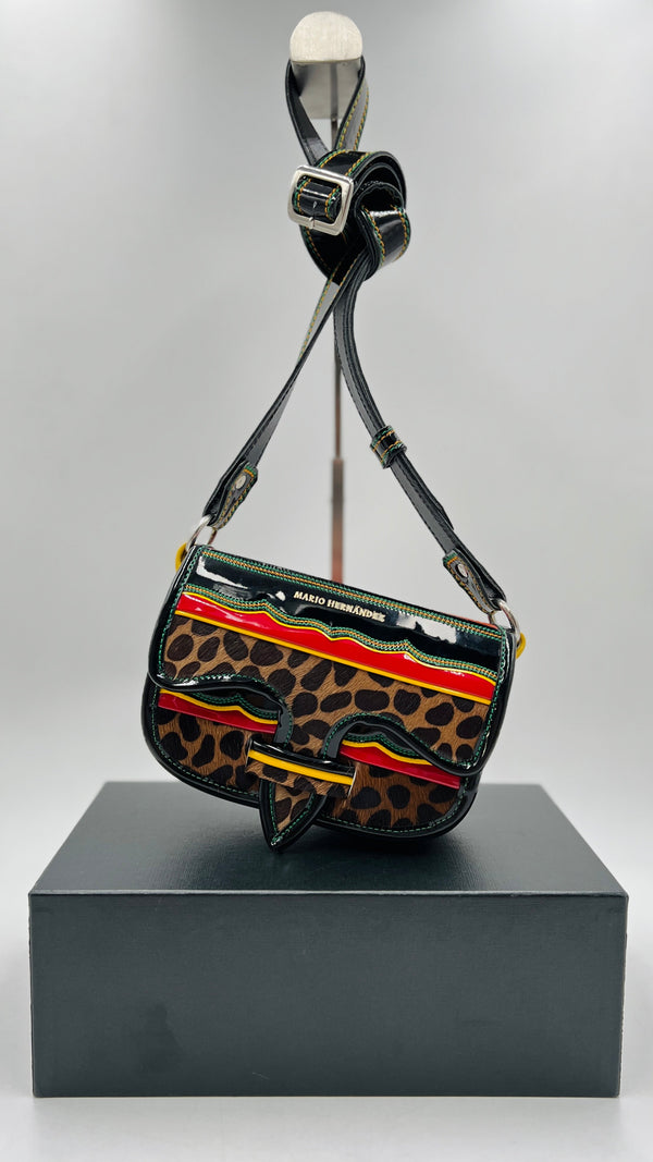 Borsa "Carriel leopardo" mini