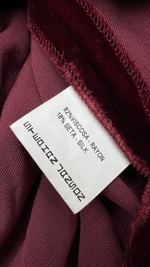 Abito midi in velluto