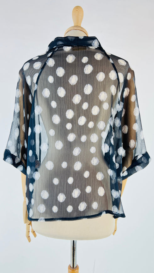 Camicia boxy a pois