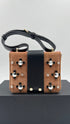 Borsa pelle con gemme