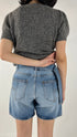 Shorts in jeans con cartellino