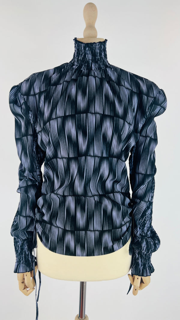 Blusa righe arriccio