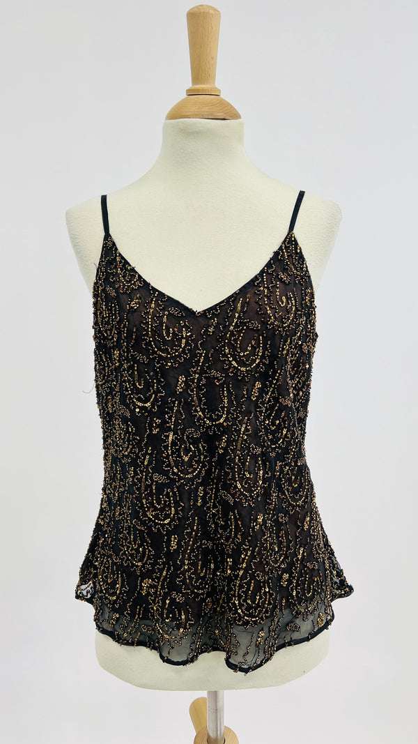 Top perline bronzo