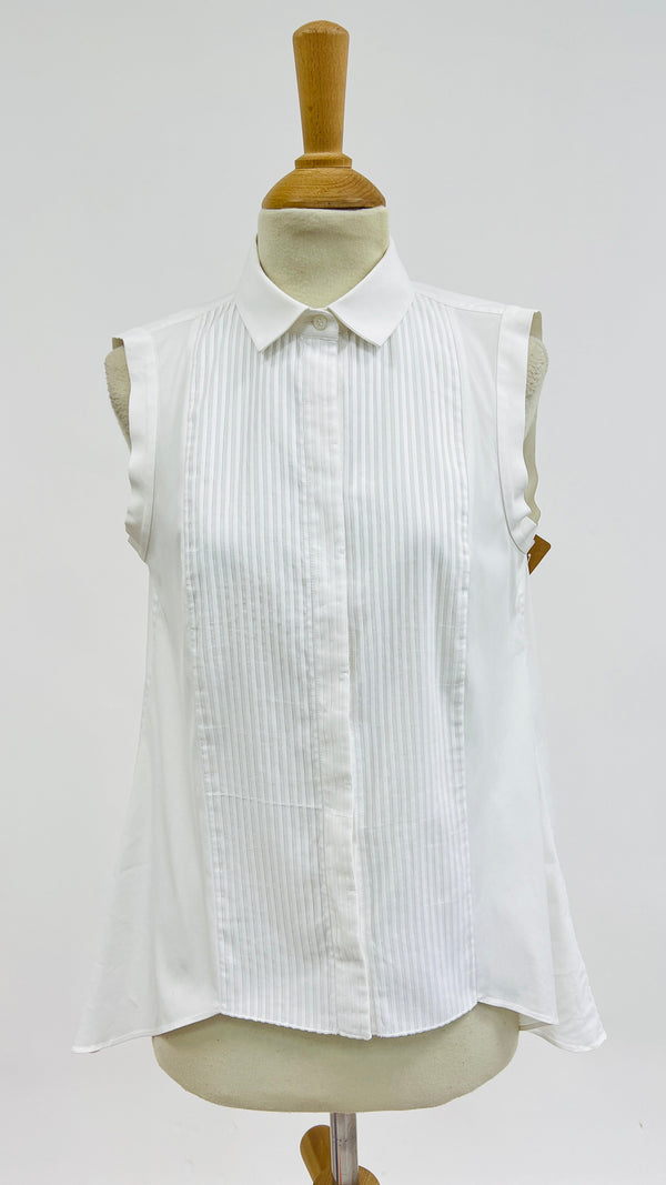 Camicia smanicata bianca