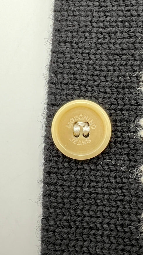 Cardigan cropped in lana