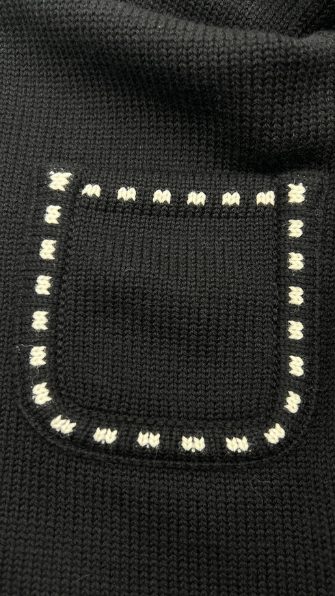 Cardigan cropped in lana